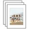 Americanflat Front Loading Picture Frame Set with Mat - Set of 3 - Wall Decor Frames - Shatter Resistant Glass - Hanging Hardware with Snap-Out Easel - Black